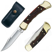 Нож складной Buck 110 Folding Hunter с выемками под пальцы 420HC / 0110BRSFG