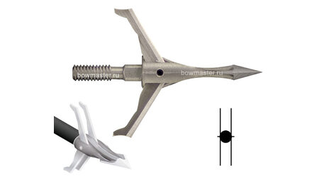 купите Охотничьи наконечники CarbonExpress F-15 Expandable Dual Blade раскрывающиеся, 100 гран, 5 лезвий (3 шт.) в Ставрополе