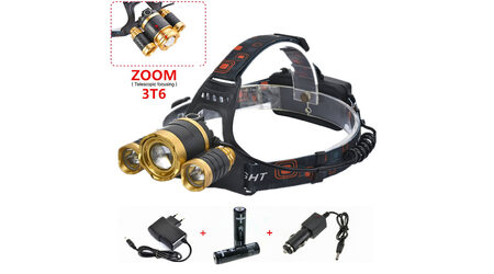 купите Светодиодный налобный фонарь Boruit HL-006 (Cree XML T6 + 2 Q5) 2200 люмен в Ставрополе